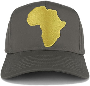 Armycrew Golden Africa Continent Map Patch Snapback Baseball Cap