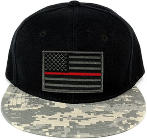 USA American Flag Embroidered Iron on Patch Camo Bill Snapback Cap - ACU