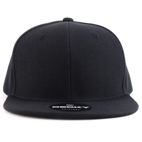 Armycrew Women's Size Solid Flatbill Snapback Structured Baseball Cap