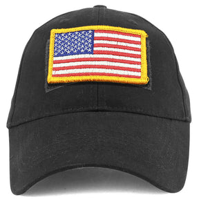 Armycrew USA Yellow Flag Tactical Patch Cotton Adjustable Baseball Cap