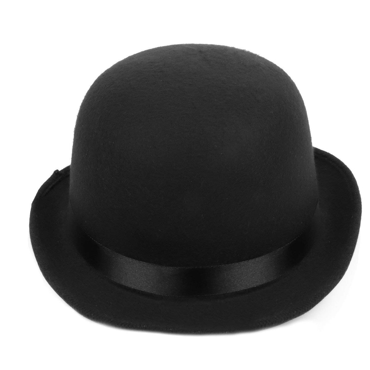 Armycrew 4.5 Inch High Deluxe Felt Derby Bowler Hat with Precurved Bill