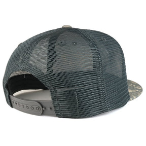 Thin Red 2 American Flag Iron on Patch Flat Bill Ripstop Trucker Mesh Cap
