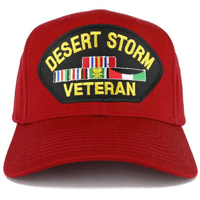 Armycrew Desert Storm Veteran Embroidered Patch Snapback Baseball Cap