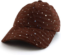 Armycrew Glitter Sequins Accented Baseball Cap