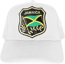 Armycrew Jamaica Flag and Text Emblem Embroidered Patch Adjustable Trucker Cap