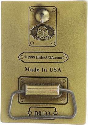 Armycrew Made in USA POW MIA You Are Not Forgotten Logo Metal Belt Buckle