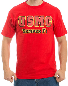 Rapid Dominance Classic USMC Semper Fi 100% Cotton T-Shirt - Black - Small