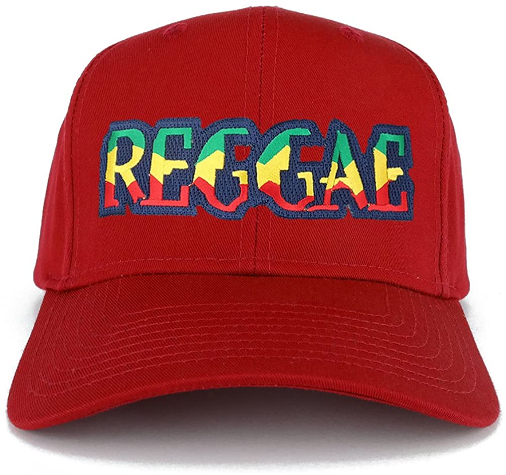 Reggae RGY Text Cutout Iron on Embroidered Patch Adjustable Baseball Cap