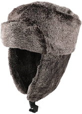 Armycrew Faux Fur Winter Trooper Hat with Earflaps