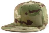 Armycrew 6 Panel Flatbill Ripstop Authentic Multicam Snapback Cap
