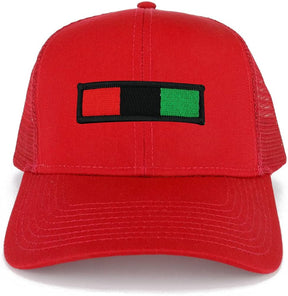 Africa Red Black Green Embroidered Iron on Patch Adjustable Trucker Mesh Cap
