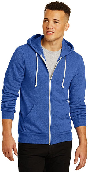 Men s Warm Lightweight Eco Fleece Zip Up Hoodie