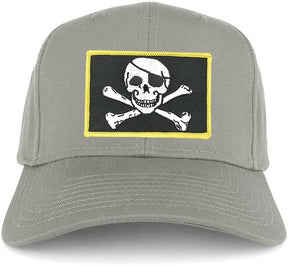 Jolly Rogers Military Skull Embroidered Iron on Patch Adjustable Baseball Cap