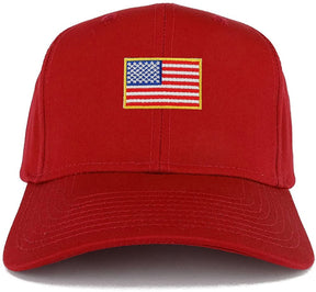 Small Yellow American Flag Embroidered Iron on Patch Adjustable Baseball Cap