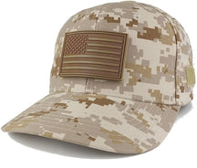 Armycrew US American Flag Coyote 3D Rubber Tactical Patch with Adjustable Structured Operator Cap
