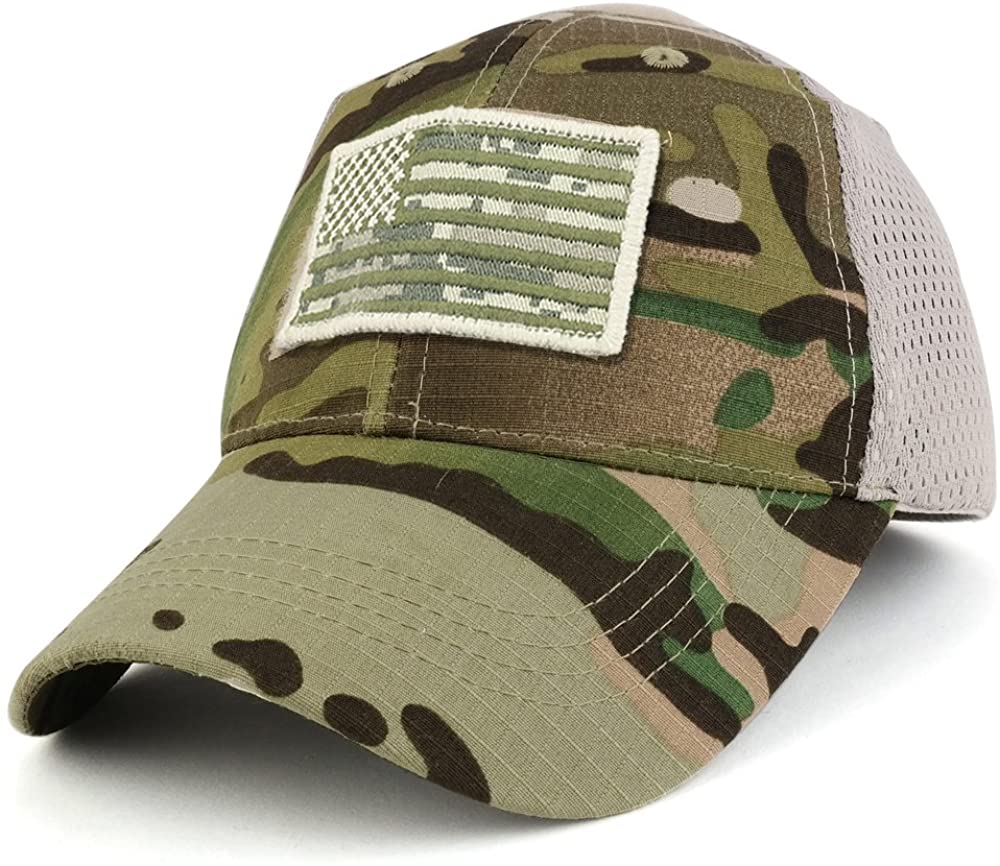 Armycrew USA ACU Flag Tactical Patch Cotton Adjustable Trucker Cap