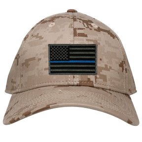 Low Profile US American Flag Patch Camo Cap - DES