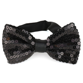 Armycrew Shiny Sequin Covered Adjustable Pre-tied Bow Tie