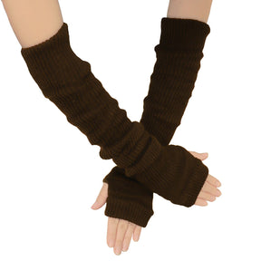 Armycrew Women's Knit Winter Fingerless Thumb Hole Long Arm Warmer