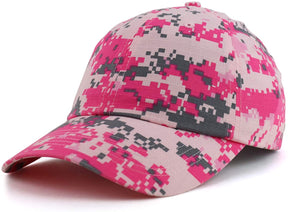 Armycrew Digital Camouflage Unstructured Cotton Ripstop Baseball Cap
