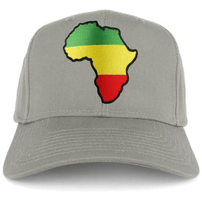 Green Yellow Red Africa Map Embroidered Iron on Patch Adjustable Baseball Cap