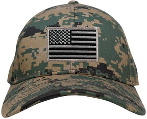 Armycrew Low Profile US American Flag Patch Camo Cap - MCU