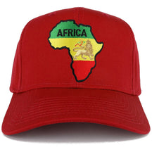 RGY Africa Map and Rasta Lion Embroidered Iron on Patch Adjustable Baseball Cap