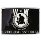 Armycrew Made in USA Wounded Warrior Freedom Isn't Free Metal Belt Buckle