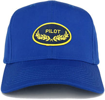 Armycrew Pilot Oak Leaf Oval Embroidered Patch Snapback Baseball Cap