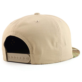 Armycrew 6 Panel Flatbill Ripstop Authentic Multicam Snapback Cap