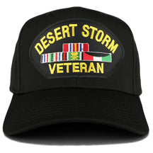 Armycrew XXL Oversize Desert Storm Veteran Large Patch Baseball Cap