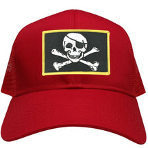 Jolly Rogers Military Skull Embroidered Iron on Patch Adjustable Mesh Trucker Cap
