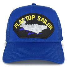 Armycrew Flat Top Sailor Carrier Large Patch Snapback Mesh Trucker Cap