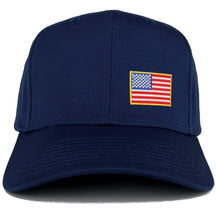 Small Yellow Side American Flag Embroidered Iron on Patch Adjustable Baseball Cap