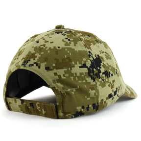 Armycrew Digital Camouflage Unstructured Cotton Ripstop Baseball Cap
