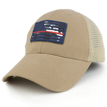 Armycrew USA Navy Thin Red Flag Tactical Patch Cotton Adjustable Trucker Cap