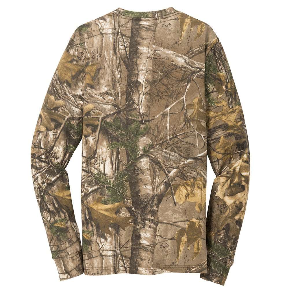 Realtree Outdoor Explorer Hunter Long Sleeve Cotton T-Shirt with Pocket