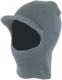 One Hole Ski Mask Beanie Hat with Visor
