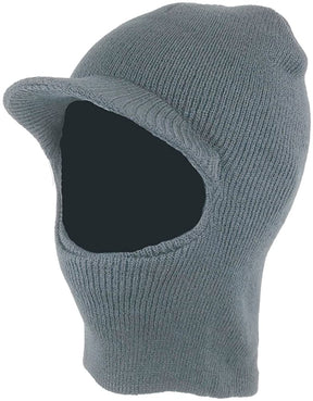 One Hole Ski Mask Beanie Hat with Visor
