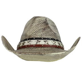 Armycrew Fine Toyo Western Cowboy Cowgirl Hat with White Black Stain