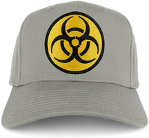 Biohazard Circular Yellow Black Embroidered Iron on Patch Adjustable Baseball Cap