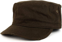 Armycrew Military BDU Style Flat Top Distressed Washed Cap