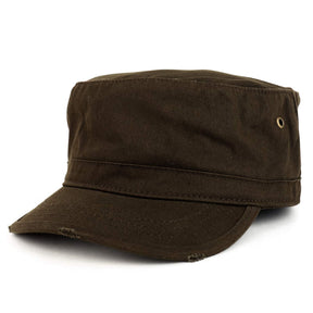 Armycrew Military BDU Style Flat Top Distressed Washed Cap