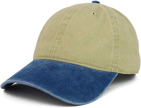 Armycrew XXL Oversize Big Washed Cotton Pigment Dyed Unstructured Baseball Cap - Black