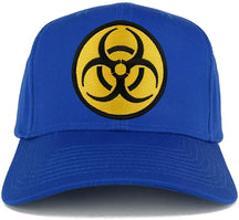 Biohazard Circular Yellow Black Embroidered Iron on Patch Adjustable Baseball Cap