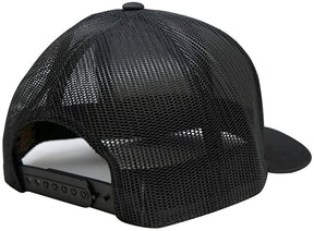 Flexfit NASA Insignia Logo Embroidered Patch Snapback Trucker Mesh Cap - Black