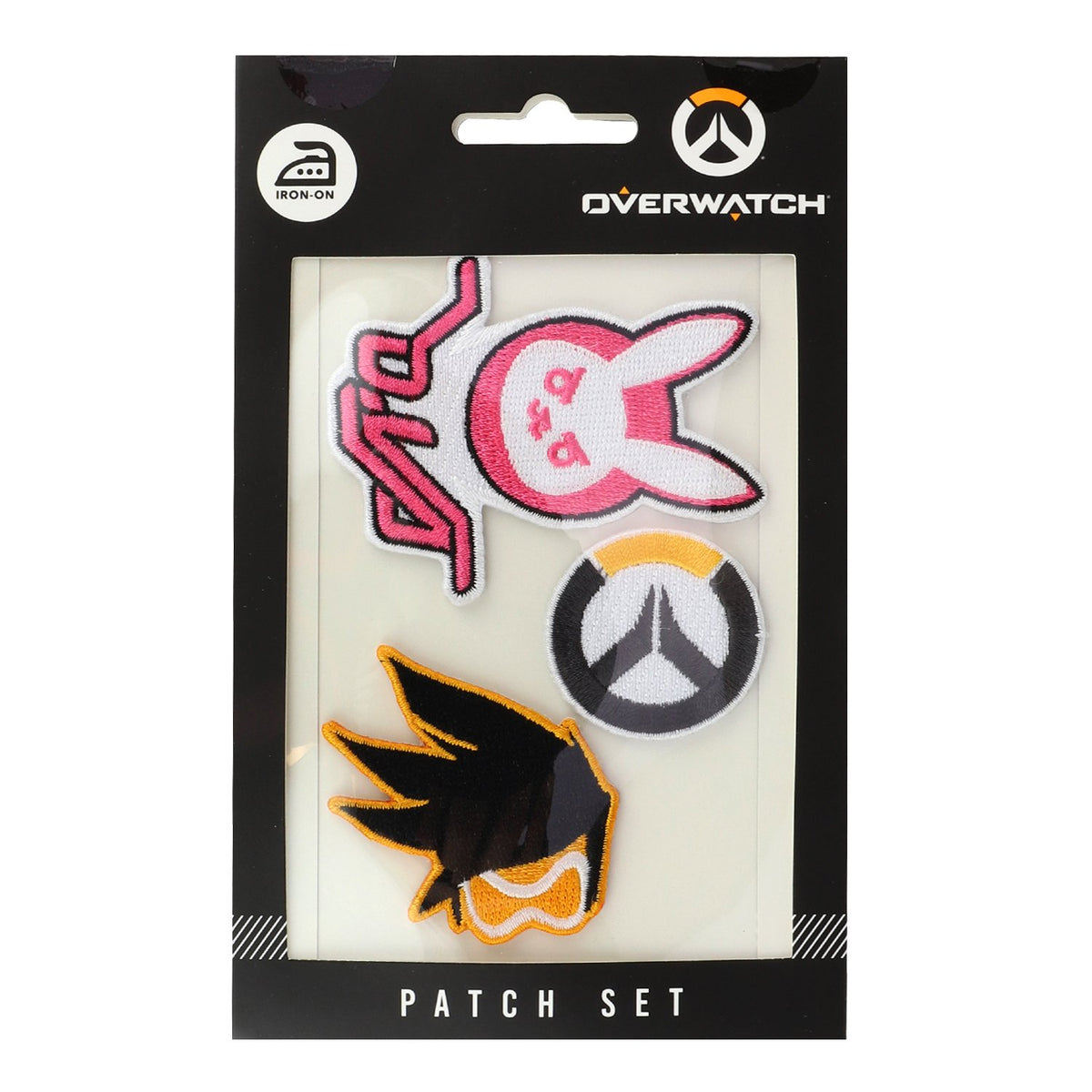 Armycrew Overwatch D Va Tracer Logo Embroidered 3 Piece Iron On Patch Set