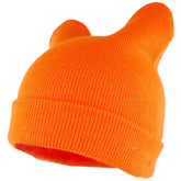 Pussyhat Women's Warm Cat Ear Folded Beanie Hat - Black