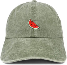 Armycrew Watermelon Embroidered Patch Unstructured Cotton Washed Baseball Cap