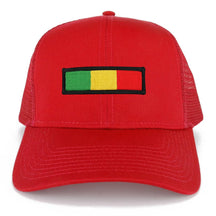Rasta Green Yellow Red Embroidered Iron on Patch Adjustable Trucker Mesh Cap